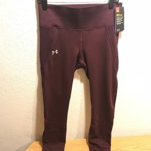 NWT Under Armour Maroon Leggings SZ L MSRP $80